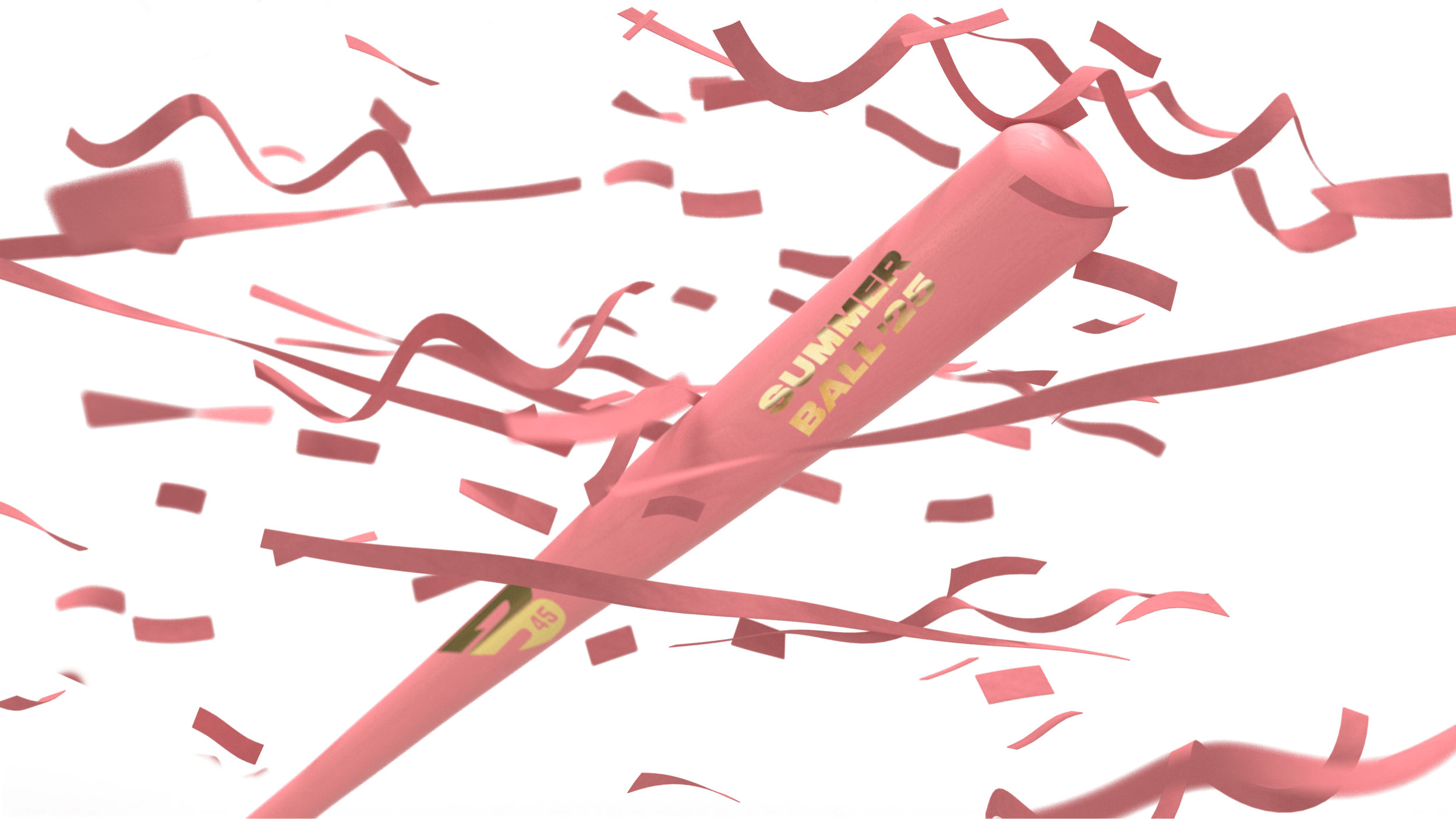 Bat de baseball avec des confettis