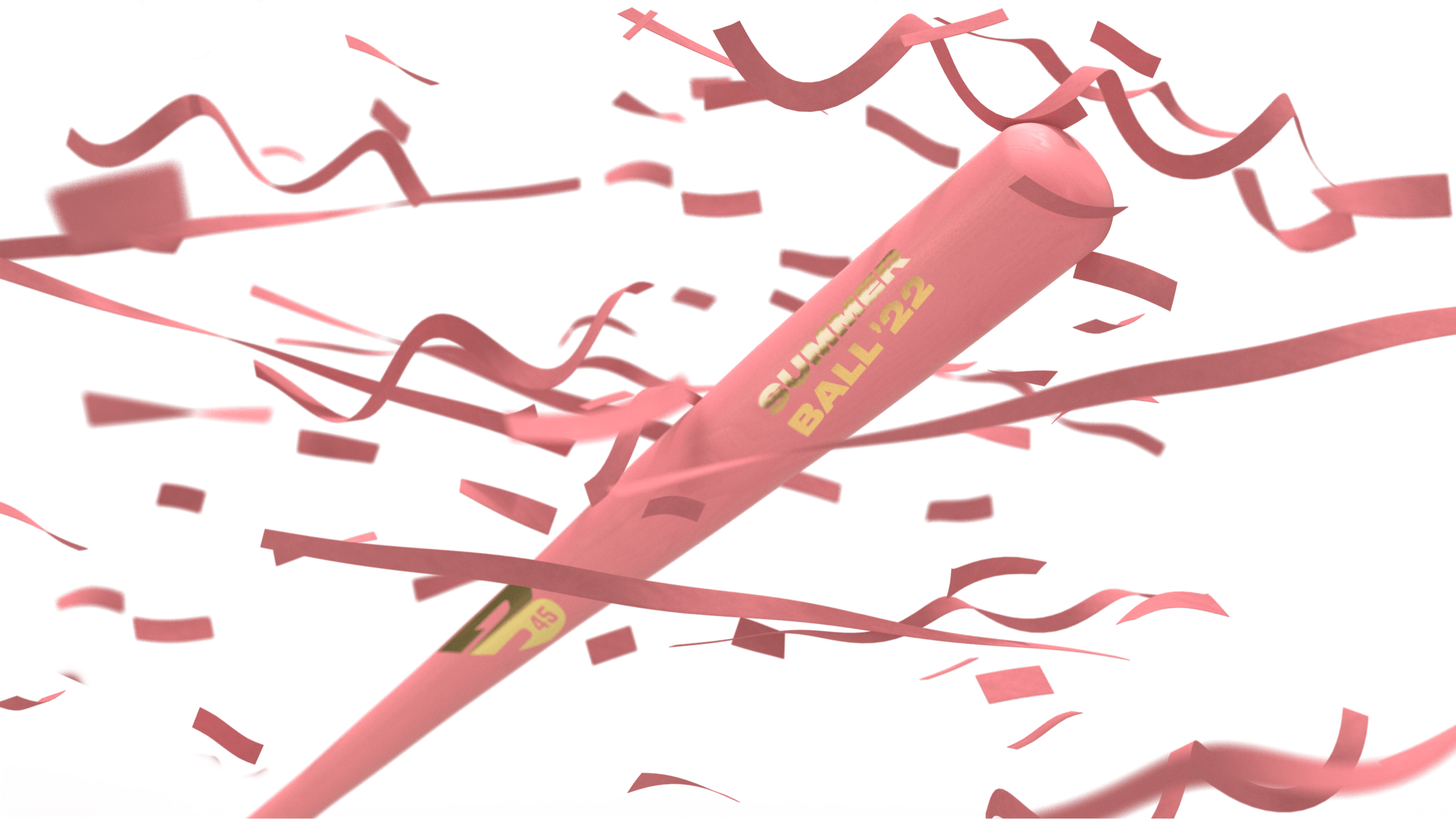 Bat de baseball avec des confettis